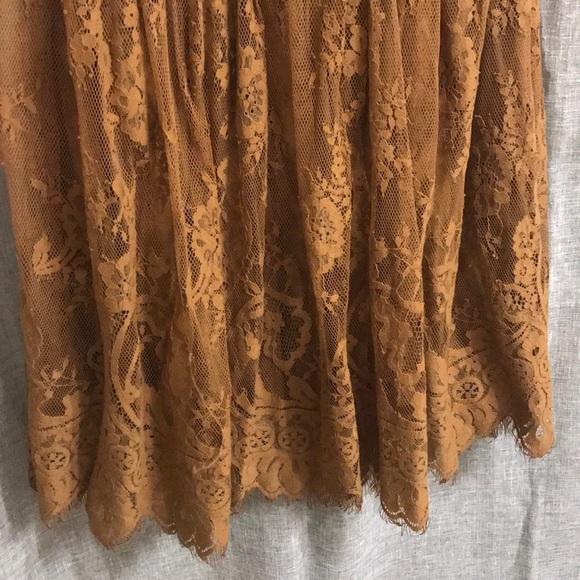 Free People Lace Dress High Neck Mustard color - Picture 3 of 3